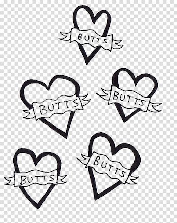 BLACK RESOURCES, heart with butts text illustration transparent background PNG clipart