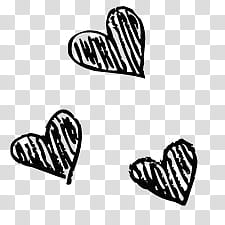 BLACK RESOURCES, three black hearts illustration transparent background PNG clipart