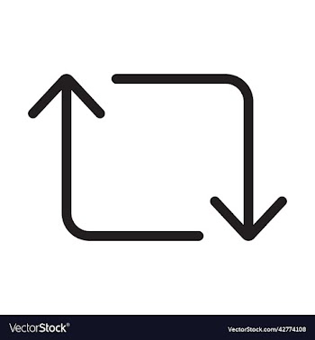 black retweet arrows icon