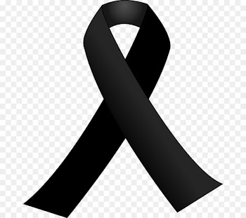 Black ribbon Awareness ribbon Clip art - Black Ribbon 