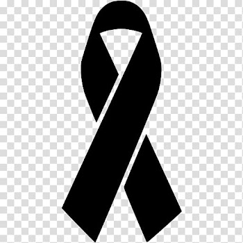 Black ribbon Awareness ribbon , ribbon transparent background PNG clipart