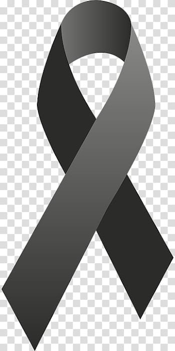 Black ribbon Awareness ribbon Typewriter, ribbon transparent background PNG clipart