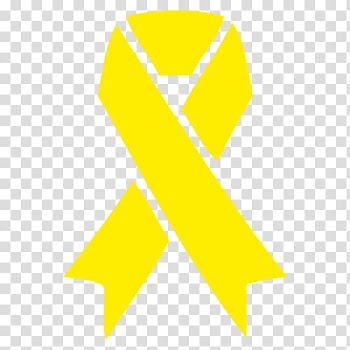Black ribbon Awareness ribbon Yellow ribbon , GOLDEN RİBBON transparent background PNG clipart