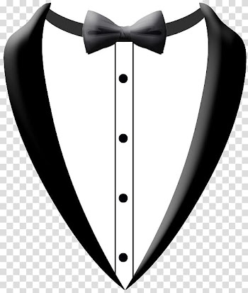 Black ribbon-tie, Prom Tuxedo Bride Silhouette , tuxedo transparent background PNG clipart