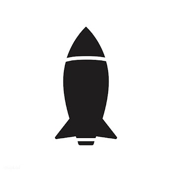 Black rocket icon on white background | Free stock vector - 457583