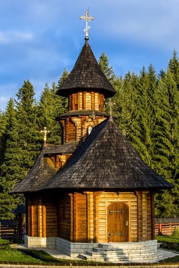 Black Roofed Wooden Chapel