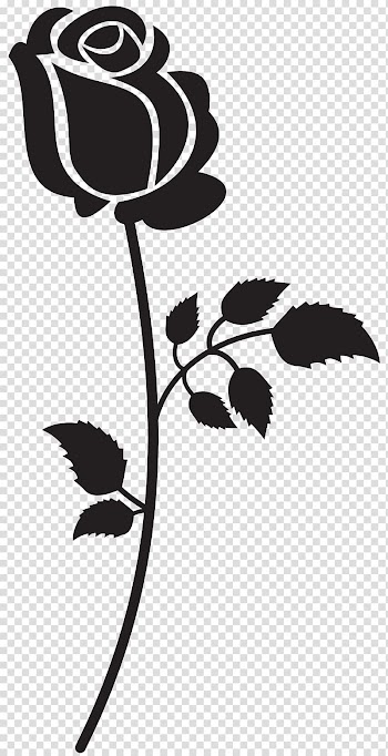 Black rose flower illustration, Silhouette Song , Rose Silhouette transparent background PNG clipart