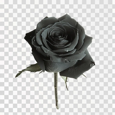 black rose, white background