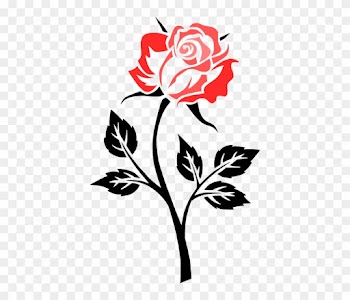 Black Roses - Rose Silhouette Png