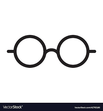 black round eyeglasses icon