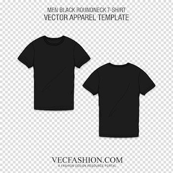 Black Round Neck T-shirt Short Sleeved - VecFashion
