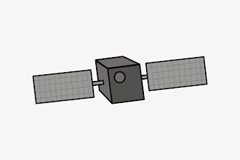 Black satellite  clipart, black | Free PSD - rawpixel