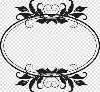 Black scrolled label , Monogram Web template Frames, arabesco transparent background PNG clipart