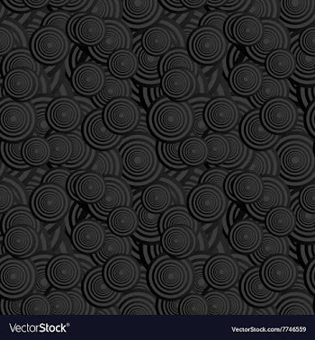 Black seamless circle pattern background vector image