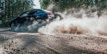 Black Sedan on Road