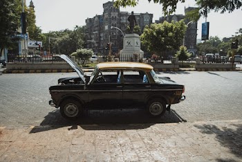 Black Sedan Parked On Street