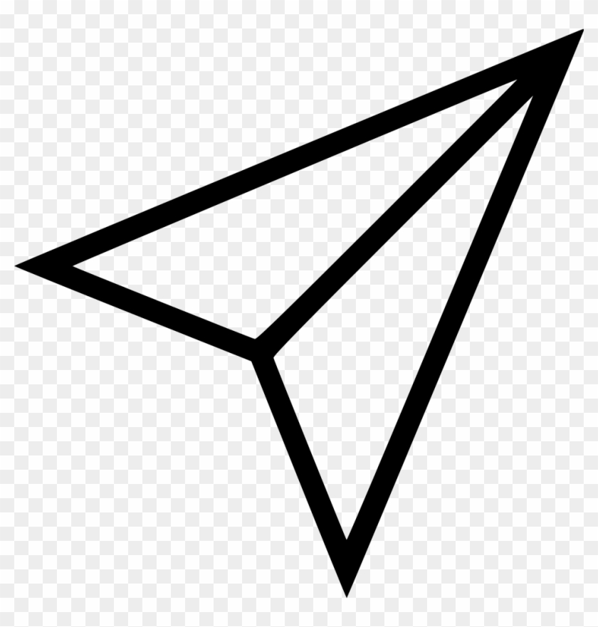Black Shape Paper Plane Png Image - Paper Plane Icon Instagram
