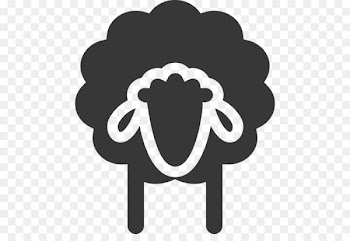 Black sheep T-shirt Silhouette Wool - Creative black and white sheep 