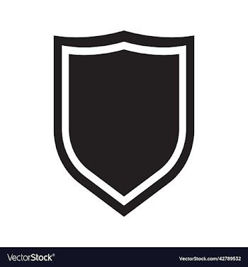 black shield solid icon