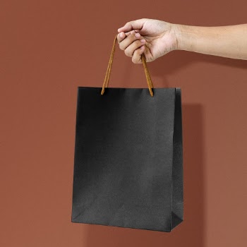 Black shopping bag, business branding | Free Photo - rawpixel