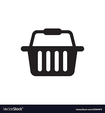 black shopping basket solid icon