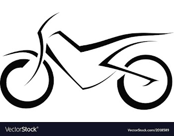 Black silhouette of a motorcycle vector image