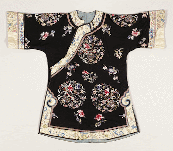 black silk, floral embroidery in shade | Free Photo - rawpixel