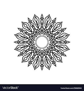 black single mandala ornament