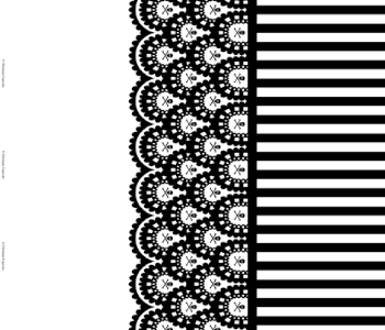 Black Skull and Crossbones Lace Border and Black and White 1/2 ...