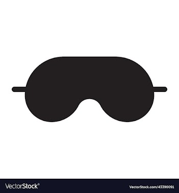 black sleeping mask solid icon