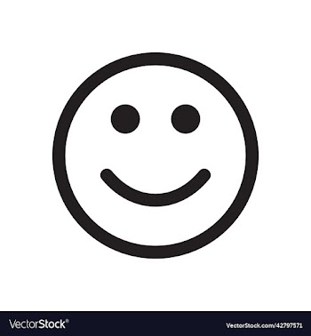 black smile line art icon
