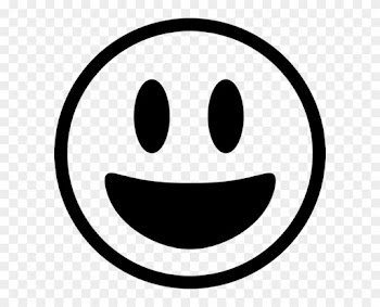 Black Smiley Face Emoticon - Smiling Emoji Black And White