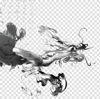 Black smoke, Car Sticker Decal Paper Hood, Ink Chinese Dragon transparent background PNG clipart