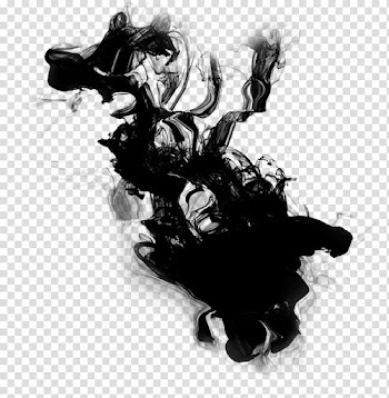 Black smoke digital illustration, Ink Fog , Mist transparent background PNG clipart