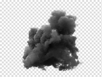 Black smoke illustration, Black mushroom cloud transparent background PNG clipart