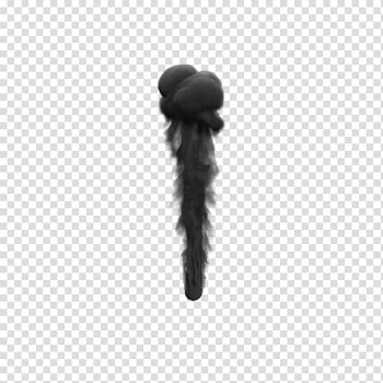 Black smoke illustration, Black Smoke Mushroom transparent background PNG clipart
