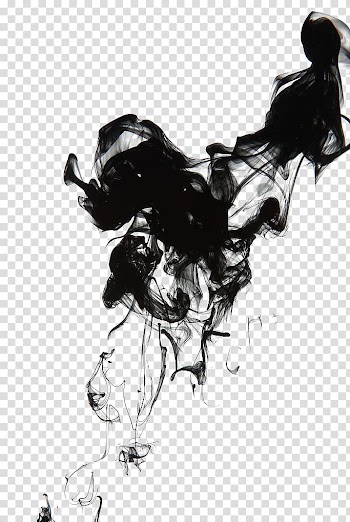 Black smoke illustration, Ink brush Smoke, Creative black smoke pattern material transparent background PNG clipart