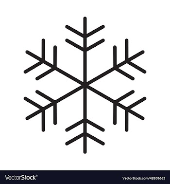 black snowflake icon or logo