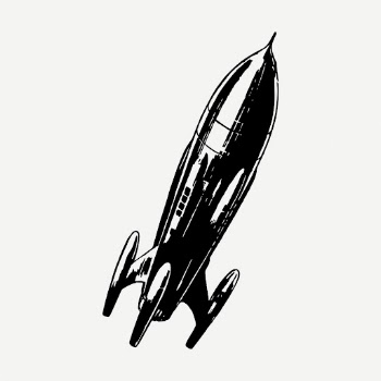 Black spaceship drawing clipart, vehicle | Free PSD - rawpixel