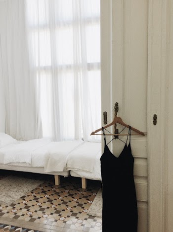 Black Spaghetti Strap Dress in Hanger