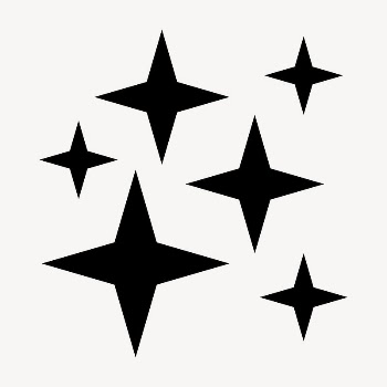 Black sparkle sticker, cute effect | Free PSD - rawpixel