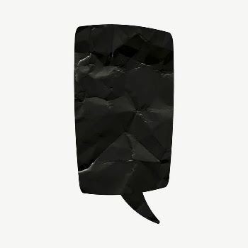Black speech bubble collage element | Free PSD - rawpixel