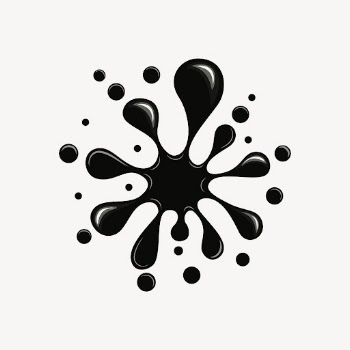 Black splash sticker, texture illustration | Free PSD - rawpixel