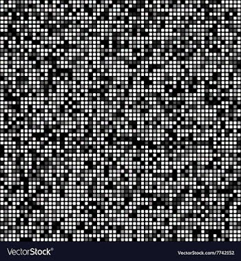 Black square pixel mosaic background vector image