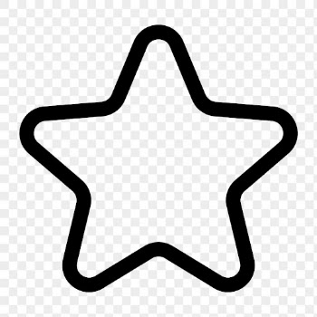 Black star png outlined icon, | Free PNG - rawpixel