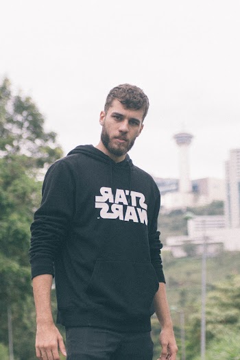 Black Star Wars Pull Up Hoodie