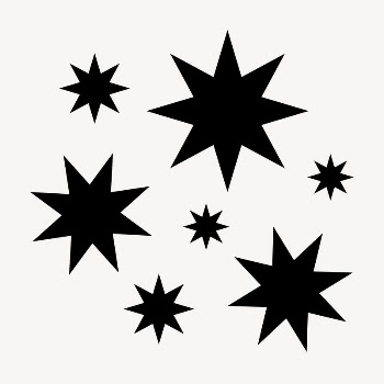 Black starburst icon sticker, flat | Free PSD - rawpixel
