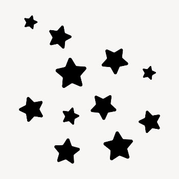 Black stars clipart, flat shape | Free Vector - rawpixel