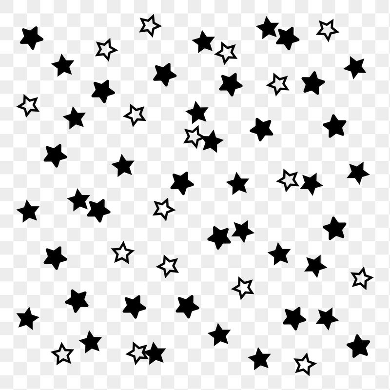 Black stars png sticker, flat | Free PNG - rawpixel
