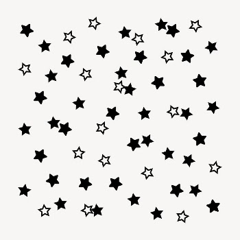 Black stars sticker, flat shape | Free PSD - rawpixel